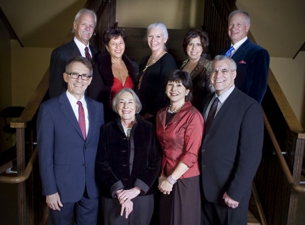 Bill Scheffler and Ann Sheffer, Anne Keefe, Cindy Vaccaro and John Vaccaro, Mark Lamos, Mary Rodgers Guettel, Elisabeth Morten, and Michael Ross at Westport Country Playhouse Gala "An Enchanted Evening: The Music Of Richard Rodgers"
